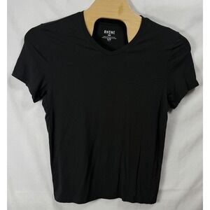 Rhone Men's Element V-neck Short Sleeve T Shirt Size XL Black Stretch